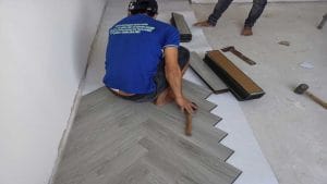 thi công sàn gỗ morser xương cá