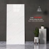 Tấm nhựa ốp tường giả đá Kosmos 2007 - Mẫu Marble trắng vân chớp
