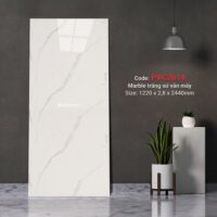 Tấm nhựa ốp tường giả đá Kosmos 2014 - Mẫu Marble trắng vân mây