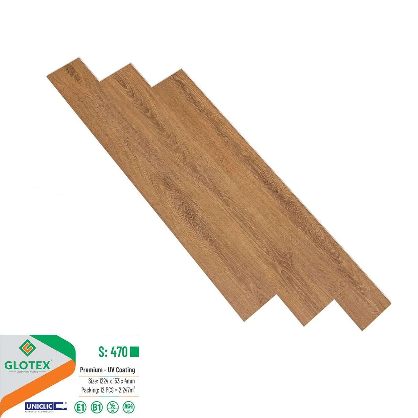 Sàn nhựa giả gỗ Glotex S470