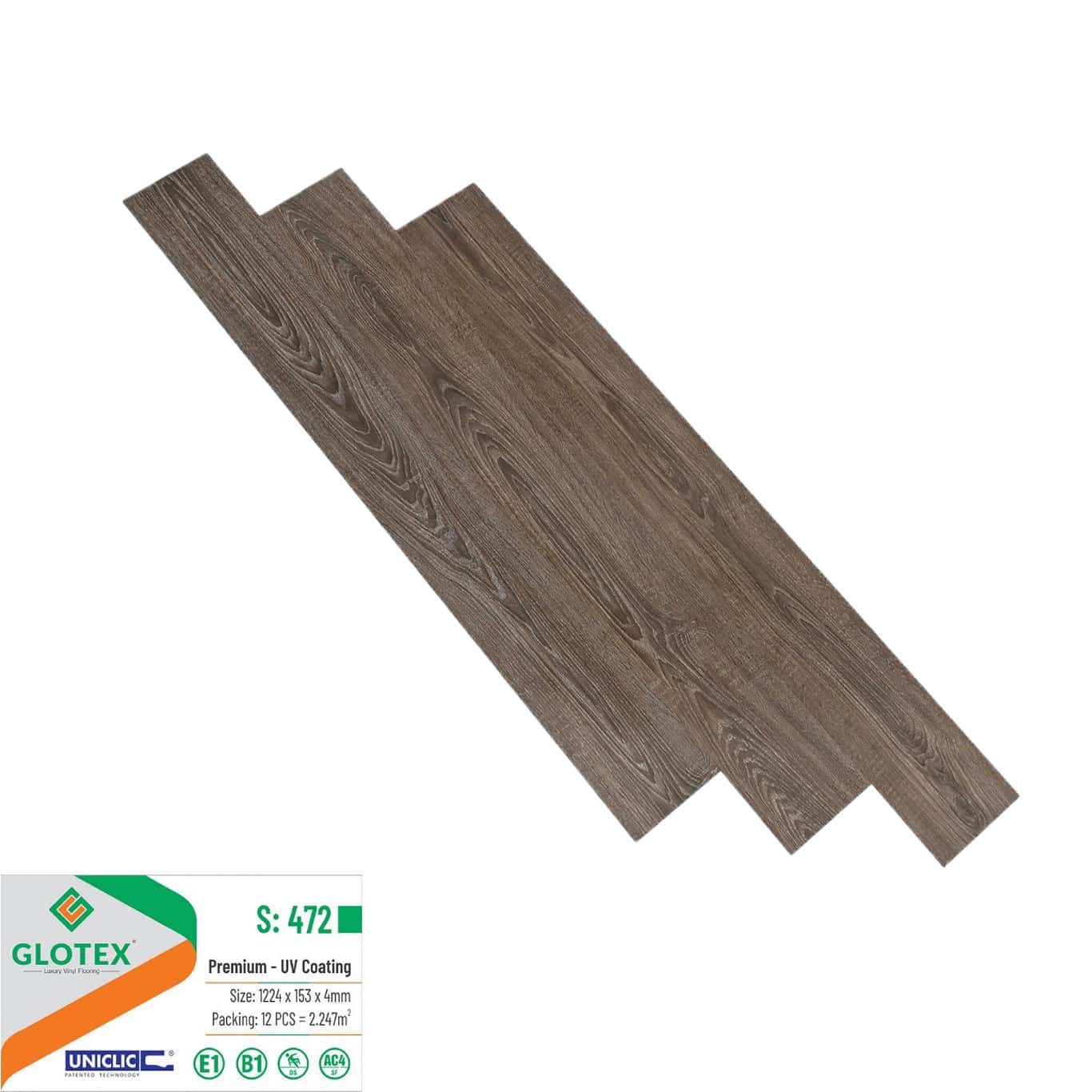 Sàn nhựa giả gỗ Glotex S472