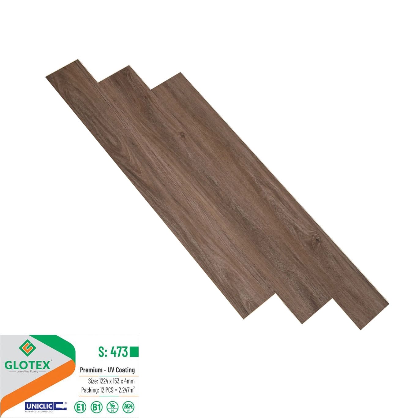 Sàn nhựa giả gỗ Glotex S473