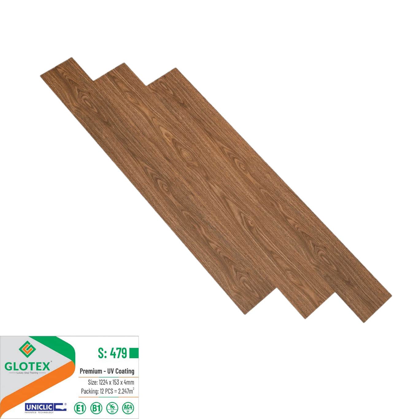Sàn nhựa giả gỗ Glotex S479