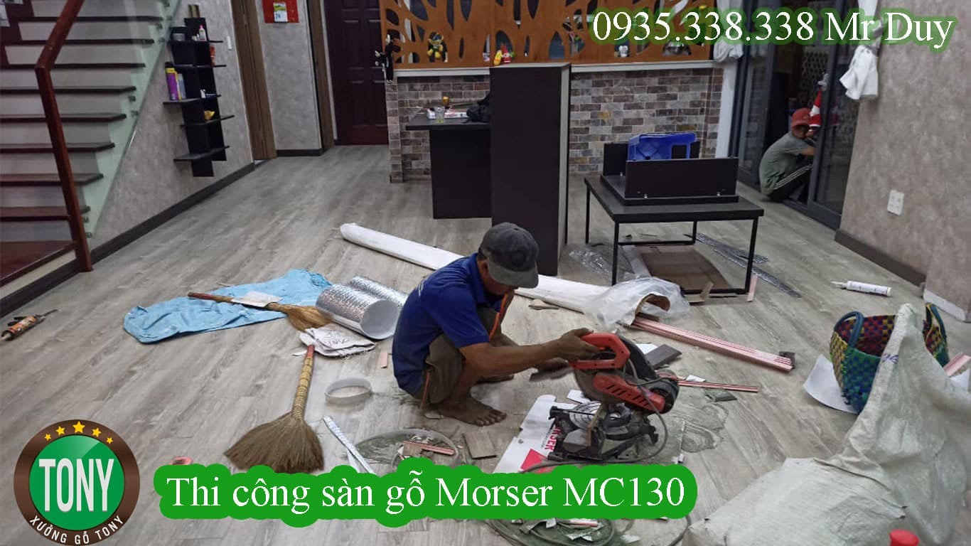 Thi công sàn gỗ Morser MC130