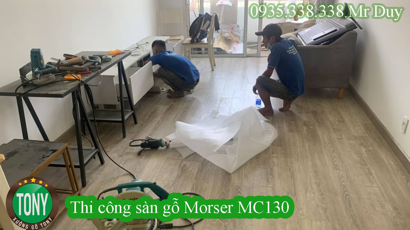 Thi công sàn gỗ Morser MC130