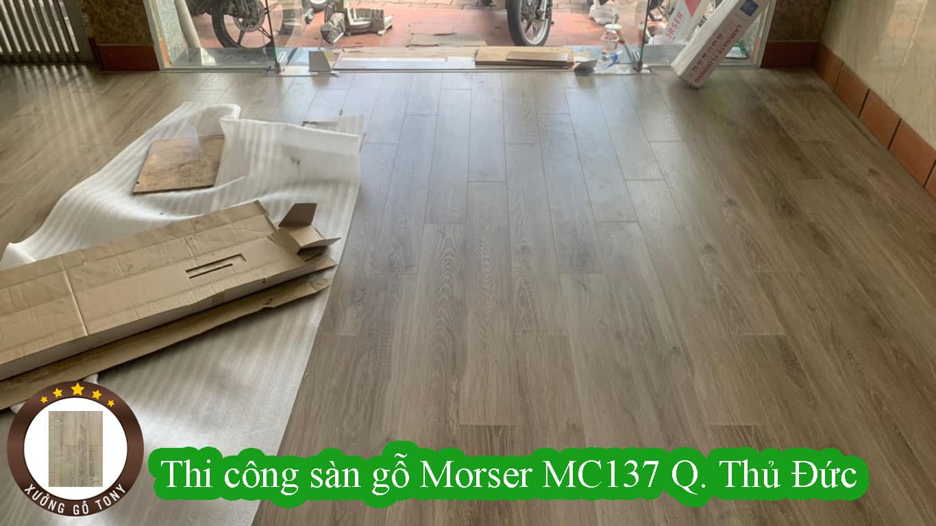 Thi công sàn gỗ công nghiệp Morser MC137