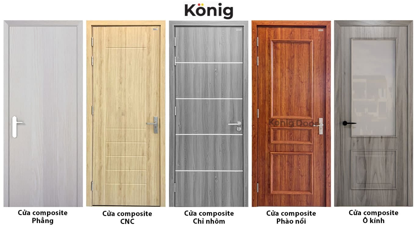 Các kiểu trang trí cửa nhựa composite Konig