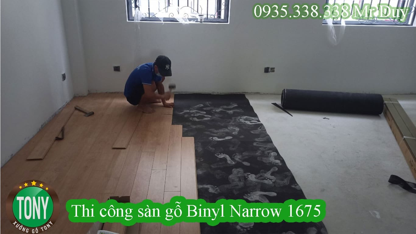 Thi công sàn Binyl Narrow 1675