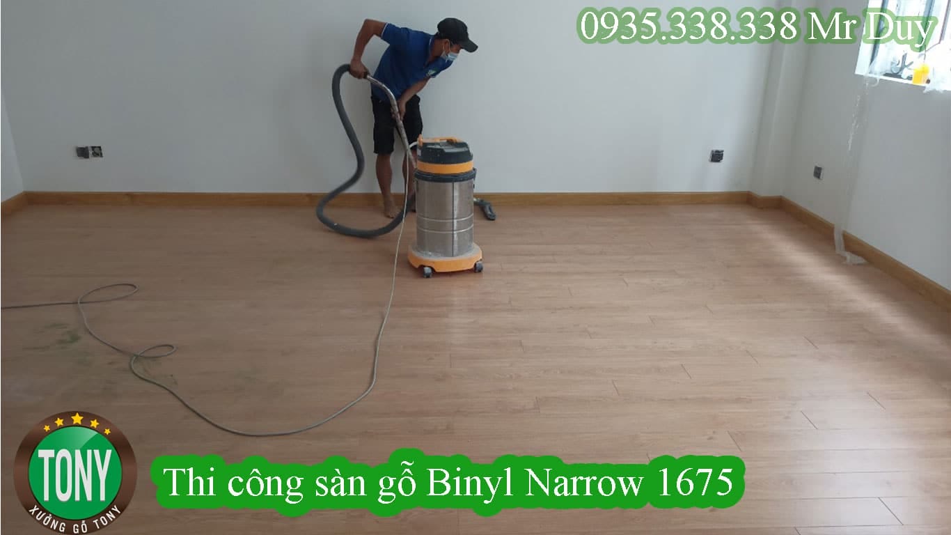 Thi công sàn Binyl Narrow 1675