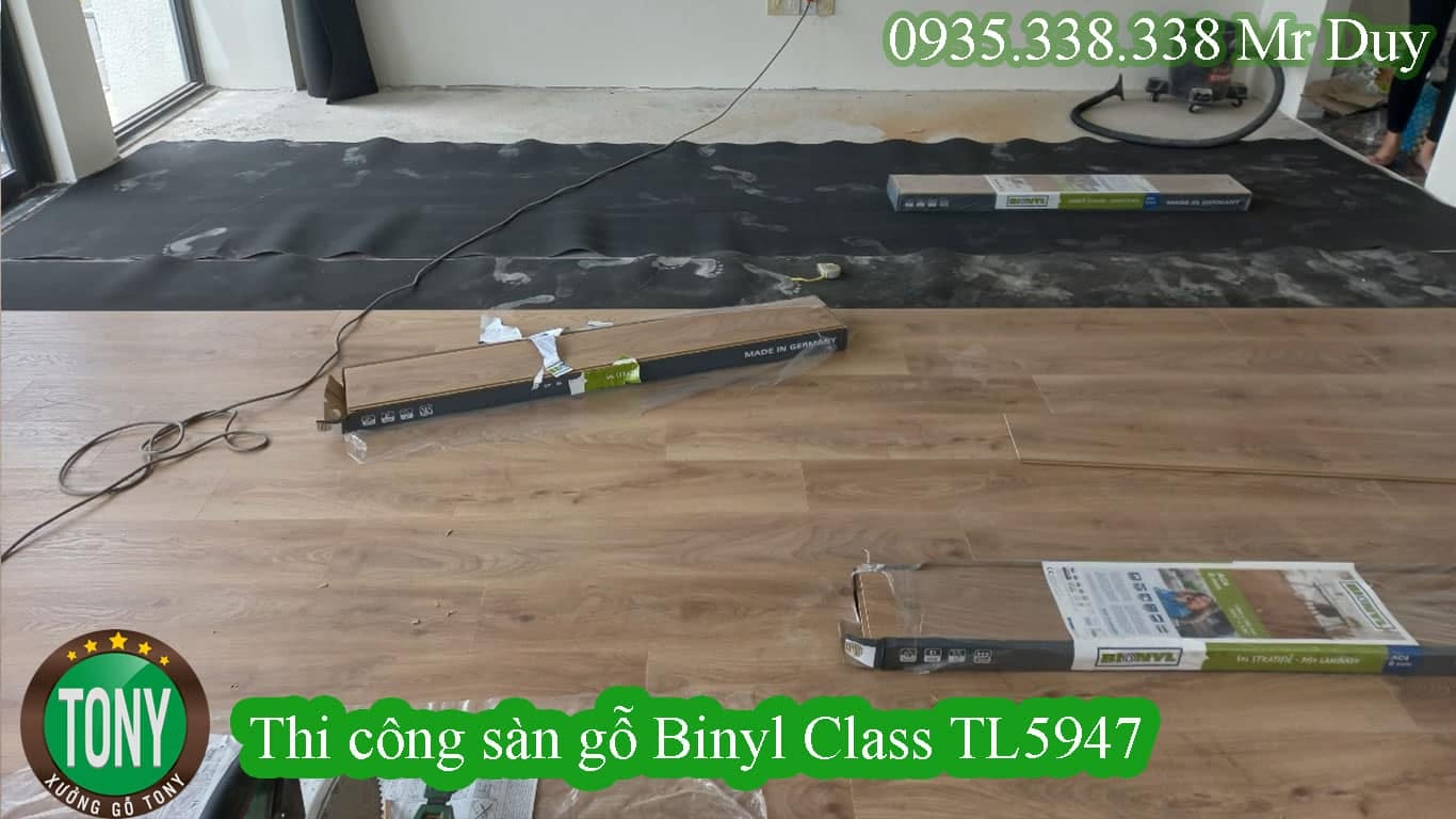 Thi công sàn gỗ Binyl Class TL5947