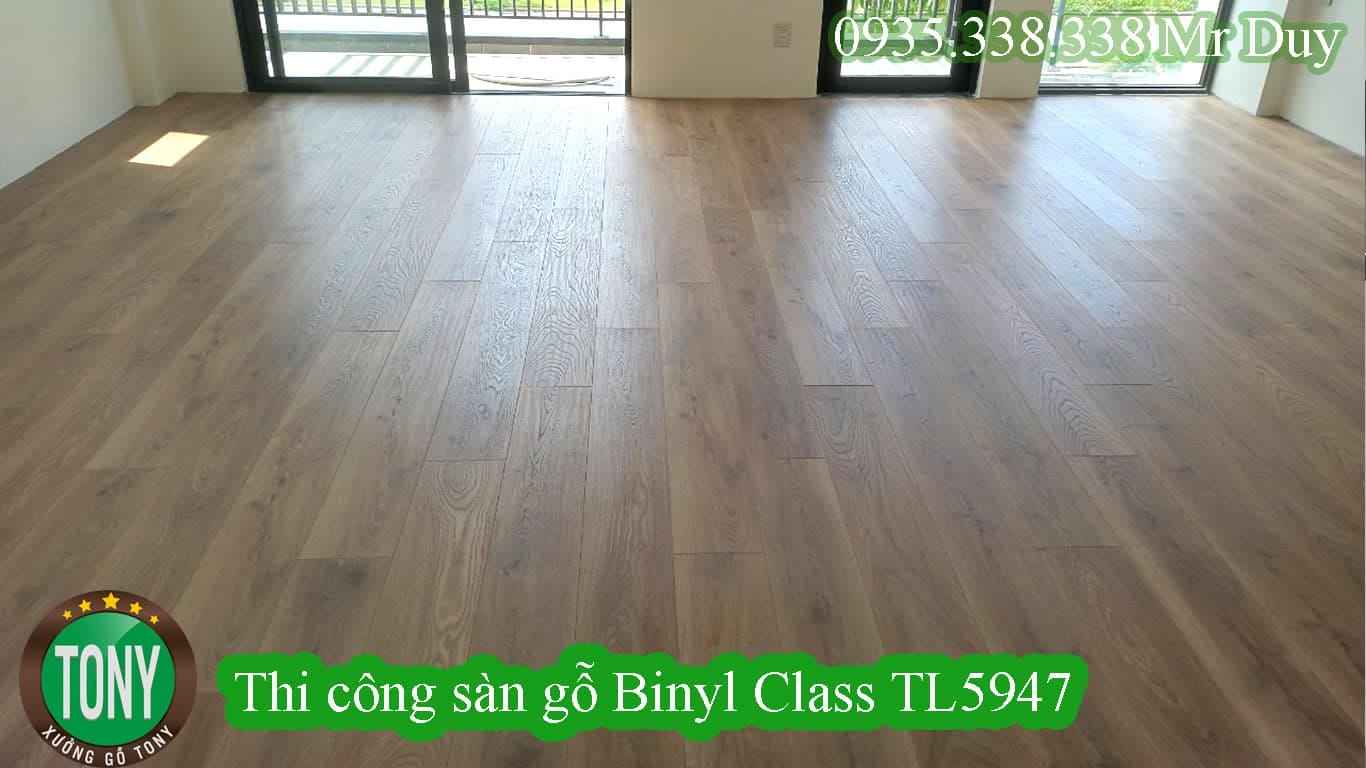 Thi công sàn gỗ Binyl Class TL5947