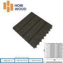 Sàn gỗ ban công Hobiwood 3D màu black - Vỉ gỗ nhựa ngoài trời