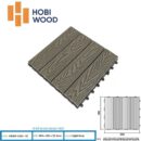 Vỉ gỗ nhựa ngoài trời Hobiwood 3D màu grey - Sàn gỗ ban công