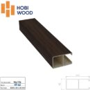 Lam treo trần nhựa giả gỗ Hobiwood HT63 - Màu đen mờ vân gỗ