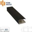 Lam treo trần nhựa giả gỗ Hobiwood HT63 - Màu đen mờ vân gỗ