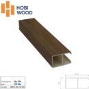 Lam treo trần nhựa giả gỗ Hobiwood HT63 - Màu đen mờ vân gỗ