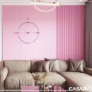 Tấm ốp than tre Casary BF10 - Màu hồng đơn sắc
