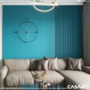 Tấm ốp than tre Casary BF12 - Màu xanh đơn sắc