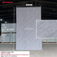 Tấm Ốp Than Tre Kosmos TT-835 - Vân Bê Tông Hiệu Ứng Ánh Kim Xi Măng Xám