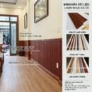 Bảng mẫu vật liệu Lamri nhựa giả gỗ Hobiwood tấm ốp lam sóng phào kết thúc len chân tường WPC PVC chống ẩm mốc kháng nước 100% dày 8-15mm Xưởng Gỗ Tony
