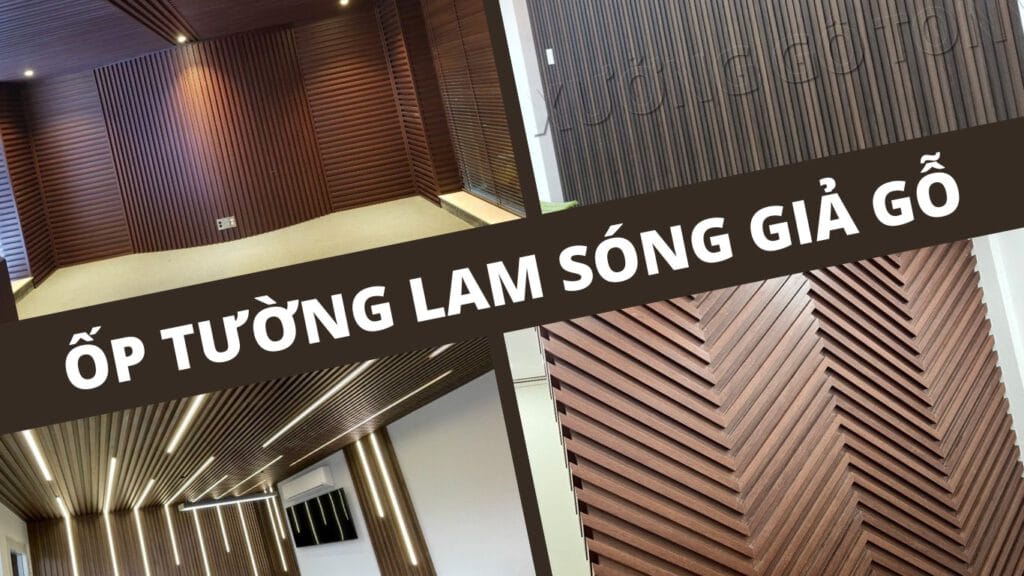 Nhựa Ốp tường giả gỗ dạng lam