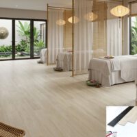 Sàn nhựa SPC vân gỗ Glotex US100 - Màu gỗ kem nhạt (Light Cream Oak)