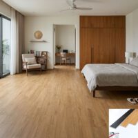 Sàn nhựa SPC vân gỗ Glotex US102 - Màu gỗ sồi vàng (Golden Oak)