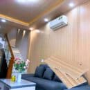 Thi công Nhựa Ốp Tường Kosmos Màu Gỗ Sồi Nhạt (Light Oak)