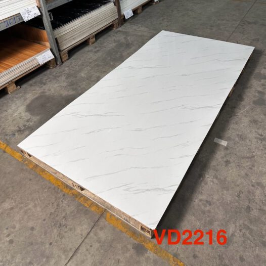 Tấm Nhựa Ốp Tường PVC Hobiwood VD2216 - Trắng Vân Xám Chéo
