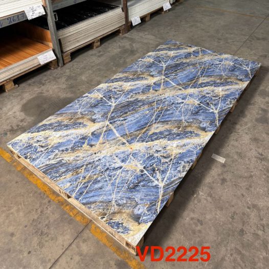 Tấm Nhựa Ốp Tường PVC Hobiwood VD2225 | Vân Đá Xanh Gold Sang Trọng