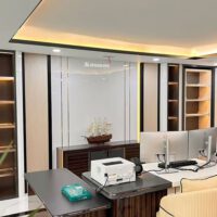 Tấm ốp tường sợi than tre Kosmos TT-804 vân đá trắng