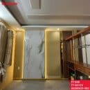 Tấm Ốp Than Tre Kosmos TT-838 - Màu Trắng Tinh Khiết Với Vân Đá PET