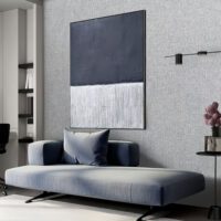 Tấm Ốp Than Tre Kosmos TT-841CX - Vân Vải Xám Chống Xước Ánh Kim