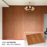 Vách ngăn nhựa vân gỗ màu cam đỏ Galawood VN-906
