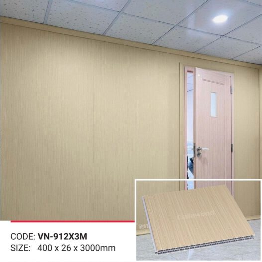 Vách ngăn nhựa vân gỗ màu sồi vàng nhạt Galawood VN-912