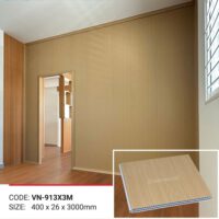 Vách ngăn nhựa vân gỗ sồi vàng đậm Galawood VN-913