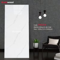 Ốp Tường PVC Trắng Sứ Vân Mây PVC214 Galawood - Vẻ Đẹp Tinh Khôi