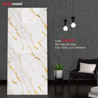 Ốp Tường PVC Vân Mây Dát Vàng PVC237 Galawood