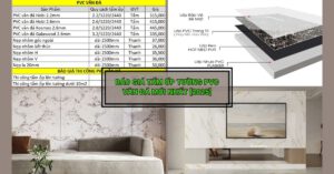Báo Giá Tấm Ốp Tường PVC Vân Đá Mới Nhất 2025