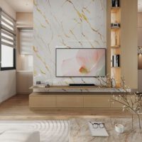 Ốp Tường PVC Vân Mây Dát Vàng PVC237 Galawood