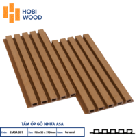 Tấm Ốp Gỗ Nhựa ASA 5SASA 001 - Màu Caramel