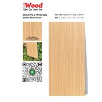 Tấm ốp than tre vân gỗ WG-2 iWood- Vân gỗ sồi vàng đậm