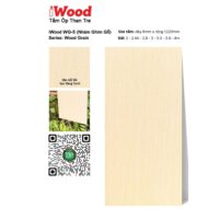 Tấm Ốp Than Tre Vân Gỗ WG-5 - Màu Vàng Tươi Vân Sồi Sọc