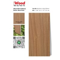 Tấm Ốp Than Tre Vân Gỗ WG-6 iWood - Màu Nâu Vân Gỗ Óc Cho