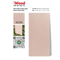 Tấm Ốp Than Tre Vân Gỗ WG-8 iWood - Màu Hồng Vân Sọc Nhuyễn