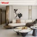 Tấm Ốp Than Tre Vân Gỗ WG-9 iWood - Màu Xám Trắng Vân Sọc Nhuyễn