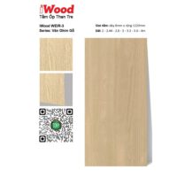 Tấm Ốp Than Tre Vân Gỗ WEiR-3 - Màu Vàng Vân Sồi Trắng