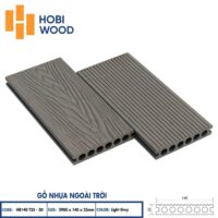 Sàn gỗ nhựa ngoài trời HB140T25 Grey - Sàn ngoài trời Hobiwood