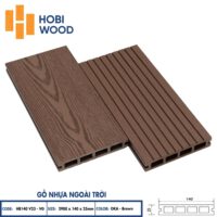 Sàn nhựa ngoài trời HB140V25 Màu Brown - Sàn ngoài trời Hobiwood