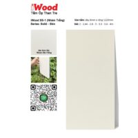 Tấm ốp than tre vân đơn sắc SS-1 iWood - Màu trắng nhám sần
